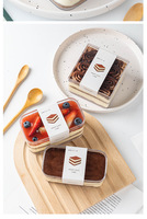 Gobelet en plastique alimentaire recyclable en gros avec couvercle, boîte à pâtisserie pour tiramisu, boîte à gâteau en acrylique