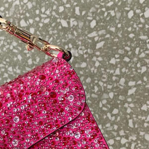 Tas tangan wanita tas desainer wanita tas tangan berlian kristal nilon merah muda santai tren Fashion mewah kelas atas 2024 - Product Image 6