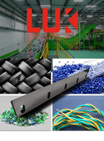 Couteau broyeur en acier D2 haute précision pour les industries du recyclage du plastique, lames de broyage, dureté 56-63 HRC pour machine de recyclage