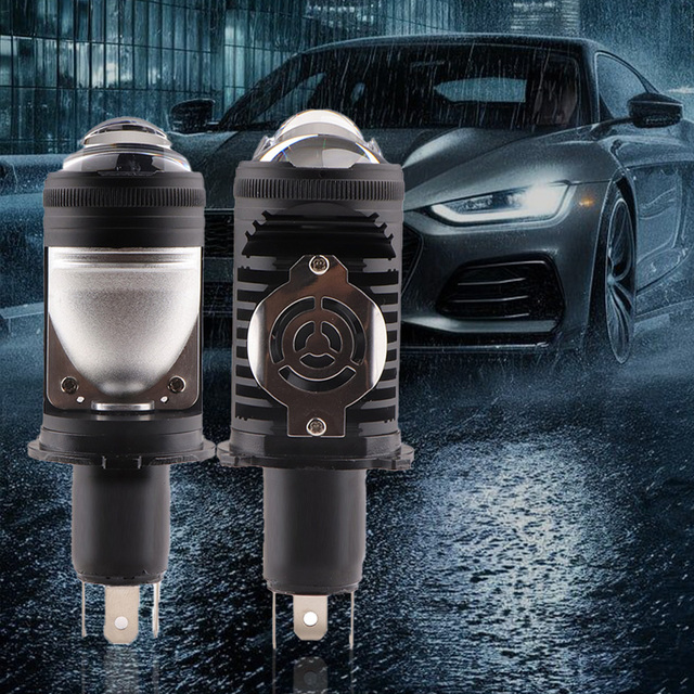100W Led Projector Headlight Lens 18000LM Plug and Play 12V H4 Led Headlight Bulb for Retrofit Upgrade