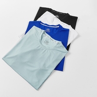 T-shirt unisexe à séchage rapide 84% polyester + 16% élasthanne, élastique, flexible, sensation de fraîcheur, ample, uni, logos personnalisés, tissu sergé, t-shirt vierge