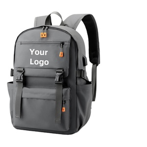 Custom Logo <b>Large</b> Capacity Travel <b>Bag</b> Fashionable Business Casual Travelling <b>Laptop</b> Backpack with USB Charging Port - Product Image 1