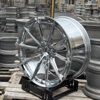 Jantes monobloc personnalisées en alliage à rayons multiples concaves profonds CF3-FF forgées 18 19 20 pouces 5X112 5X120 chromées pour voitures de course