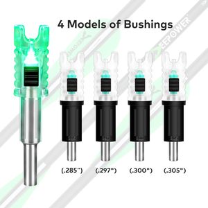 DEEPOWER Armbrust-Leuchtnocken für Pfeile 6 Stück mit .285/.297/.300/.305 Buchsen LED mit EIN/AUS-Schalter - Product Image 2