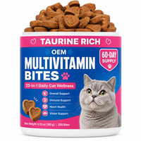 Beiyuan Cat Multivitamines à mâcher souples avec Taurine et Probiotiques pour la santé de la peau, du pelage, des articulations, du système immunitaire et digestive
