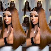 Peluca de Cabello Humano Virgen Vietnamita SDD con Cierre Frontal de Encaje HD 5x5, 250% de Densidad, 16 Pulgadas, Color Jengibre, Hecha a Mano