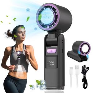 พัดลมมือถือขนาดเล็กความเร็วสูง<span class=keywords><strong>2025</strong></span>พัดลมระบายความร้อนด้วยความเย็นแบบชาร์จไฟได้ปรับเกียร์100พัดลมพกพาขนาดเล็กแบบชาร์จไฟได้ - Product Image 4