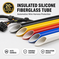 Manchon en fibre de verre recouvert de silicone flexible pour l'isolation des fils industriels et la réparation des câbles dans les environnements à haute température