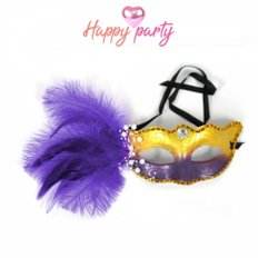 Happy Party Purple Mounds Venetian X Masquerade Masks Comprar 2 PVC y Material Seda - Product Image 1