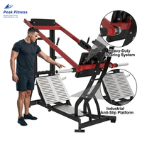Machine à Squat Double Rail Professionnelle pour Entraînement de Force en Salle de Sport avec Plateforme de Musculation des Ischio-jambiers et Conception Pendulaire à Charge par Plaques, Capacité 2t