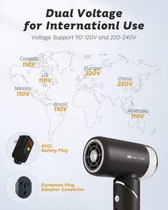 Secador <span class=keywords><strong>de</strong></span> Pelo Compacto <span class=keywords><strong>de</strong></span> 147 mm, Estilizador Portátil con Comparación <span class=keywords><strong>de</strong></span> Tamaño con un <span class=keywords><strong>iPhone</strong></span> para Viajes y Uso Doméstico - Product Image 2