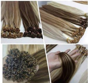 Unprocessed High Quality 100% Human <b>Hair</b> V Tip <b>Hair</b> <b>Extension</b> Wholesale Thick End V Tip Double Drawn Cuticle Aligned <b>hair</b> - Product Image 5