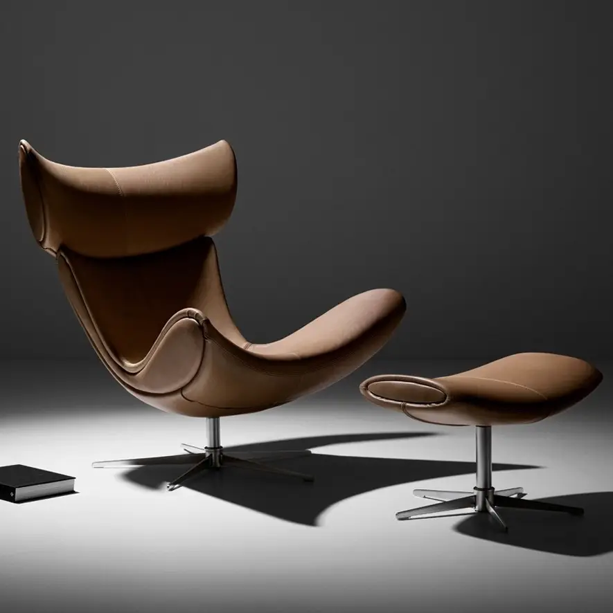 Sıcak satış modern oturma odası eğlence sandalye salonu koltuk koyu kahverengi uzanmış Accent sandalyeler ile osmanlı oturma odası sandalyeleri