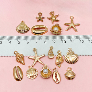Wegoodzf Tự Làm Thủ Công hải lý đồ trang sức Seashell Starfish Conch hợp kim mặt dây chuyền <span class=keywords><strong>Charms</strong></span> trang trí Giày phụ kiện - Product Image 5