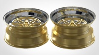 15X7 15 en 15 pouces Et35 4X100 en alliage d'aluminium forgé 3 pièces jante en or à lèvre profonde pour Miata Renault Scénic (1996-1999)