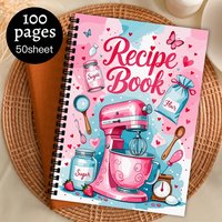 Carnet de Recettes Personnalisable et Ludique à Thème Dessin Animé - Couverture Rigide Durable pour les Passionnés de Cuisine et les Blogueurs Culinaire |   Quantité minimale de commande faible