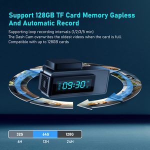 Adincam kamera dasbor mobil layar TN-LCD, perekam Video depan dan belakang 4K + 1080P rekaman <span class=keywords><strong>Loop</strong></span> WIFI untuk mobil - Product Image 4