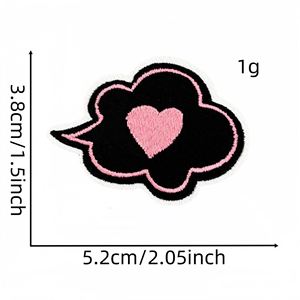 Nouvelle broderie thermocollante mignonne Patte de chat noire et rose, Nœud, Bouche, Guitare, Patch Ok pour la décoration - Product Image 3