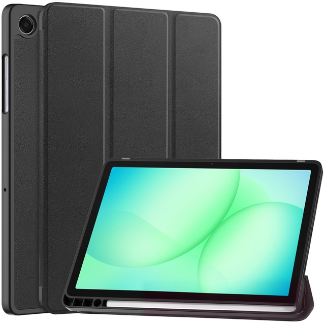 Business Tablet Folio Case with Pen Slot Auto Sleep Wake Function Durable Protective Skin for Samsung Galaxy Tab A11 Plus