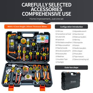 Kit <span class=keywords><strong>de</strong></span> <span class=keywords><strong>herramientas</strong></span> <span class=keywords><strong>de</strong></span> reparación para el hogar, kit artesanal <span class=keywords><strong>de</strong></span> alta calidad para reparación del hogar, 102 unidades - Product Image 5