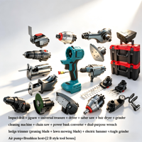 Ensemble d'outils électriques sans fil 16 en 1, 21V, avec têtes interchangeables, perceuse, clé à chocs, scie, boîte à outils
