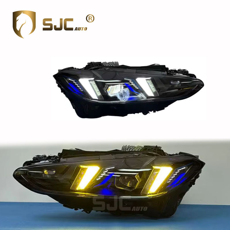 Sjc Dual-Color LED Headlight Assembly For BMW 4 Series G22 / G82 2021-2024 Yellow White DRL