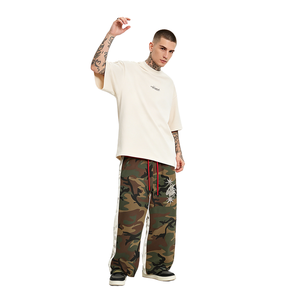 <span class=keywords><strong>Jean</strong></span> droit camouflage double <span class=keywords><strong>taille</strong></span> rouge de créateur pour homme et <span class=keywords><strong>femme</strong></span>, coupe ample, <span class=keywords><strong>haute</strong></span> qualité - Product Image 1