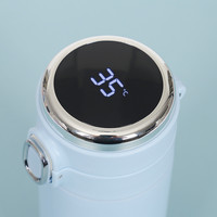 Botella de agua inteligente aislada al vacío con pantalla LED de temperatura automática, frasco grande, taza para beber de acero inoxidable de 410 ML
