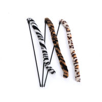Mainan Penggoda Kucing Interaktif Motif Leopard Berbahan Plush dengan Lonceng, Grosir Pabrik