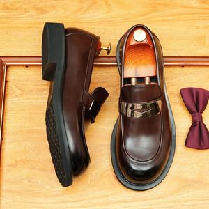 Men's Oxford-style <b>dress</b> business faux leather patent leather wedding shoes classic laced formal men's shoes - Product Image 6