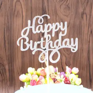 Wholesale Happy Birthday Cake Topper Birthday Party Cake Decorations Supplies Cupcake Toppers
