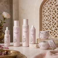 Flacon de lotion en verre mat à motif floral élégant, pot de crème pour le visage, contenants pour produits de soin de la peau 120ml 100ml 40ml 30ml 50g 30g