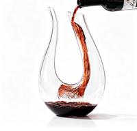 Carafe à vin en cristal sans plomb avec poignée, aérateur pour vin rouge, carafe à verser