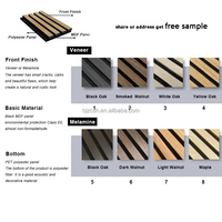 Panneaux acoustiques modernes à lamelles en fibre de bois Absorption anti-bruit Panneau mural en fibre de bois polyester pour salon et chambre à coucher 3600