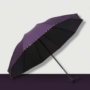 Paraguas Plegable para Hombre y Mujer con 10 Varillas, Borde Simple, Protección Solar y contra la Lluvia, con Función de Protección UV - Product Image 5