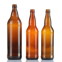 Bouteille de bière en verre personnalisée de différentes tailles 330 ml 33 cl 500 ml 12 oz pour l'alcool et les jus
