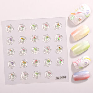 Nagelaufkleber Frühling 5D Kristallblume Wasserdicht Herz Nagelkunst <span class=keywords><strong>Sticker</strong></span> Maniküre Ornamente für Nagelkunst DIY - Product Image 2