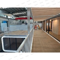 Maison préfabriquée en conteneur à deux étages villa mobile cabine de vie et d'affaires entièrement assemblée