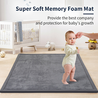 Fabriklieferung Japanischer Boden-Tatami-Teppich Einfarbige Moderne Korallenvlies-Memoryschaum-Matte für Kleinkinder und Babys