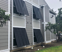Volets fixes en aluminium pour fenêtres extérieures, style Nordi moderne, type Bahama, protection solaire durable, protection de la vie privée, rideau à lamelles