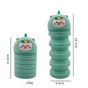 Estuche de Lápices de Silicona 2023 con Diseño de Dibujos Animados, Personalizado, para Niños Escolares, Retráctil, de Silicona y Goma - Product Image 2