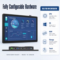 27 inch touchscreen all-in-one pc industriële panel pc open frame capacitieve computer voor machinebesturing HMI automatisering lijn