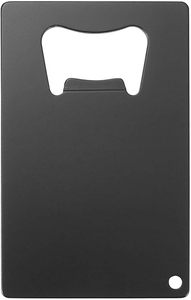 Abridor de botellas de cerveza con forma de tarjeta de crédito de negocios de metal con logotipo personalizado en blanco - Product Image 5