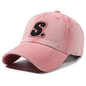 Gorra de Papá Bordada con la Letra S, 100% Algodón Lavado, 6 Paneles, Unisex, Ajustable, para Deportes Casuales al Aire Libre - Product Image 6