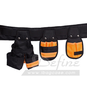 10 Pockets <strong>Work</strong> <strong>Belt</strong> Carpenter Tool <strong>Belt</strong> with Utility Pouch - Product Image 4