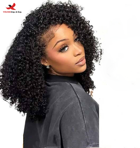 Perruque mi-longue bouclée crépue en cheveux humains purs, qualité supérieure, nouvelle collection, vente chaude, pour le commerce extérieur - Product Image 1