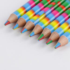 Crayon en bois rond personnalisé de grande taille, couleurs mélangées, pour la peinture et le dessin arc-en-ciel - Product Image 3