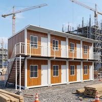 Casa Contenedor Dúplex de Lujo, Villa Modular Prefabricada de Dos Pisos, Casa Contenedor Portátil, Mini Casa para Proyecto Residencial