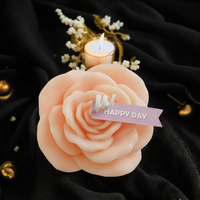 Bougie artisanale parfumée à la cire de paraffine, motif fleur mignonne, pour la maison, Saint-Valentin, mariage, fête, anniversaire, vacances, Diwali, cadeau