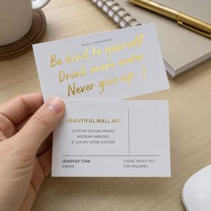 Custom Design High Quality Logo Design Print Matte Saying Business <b>Cards</b> Cardboard Material Screen Printing for Small Business - Product Image 6
